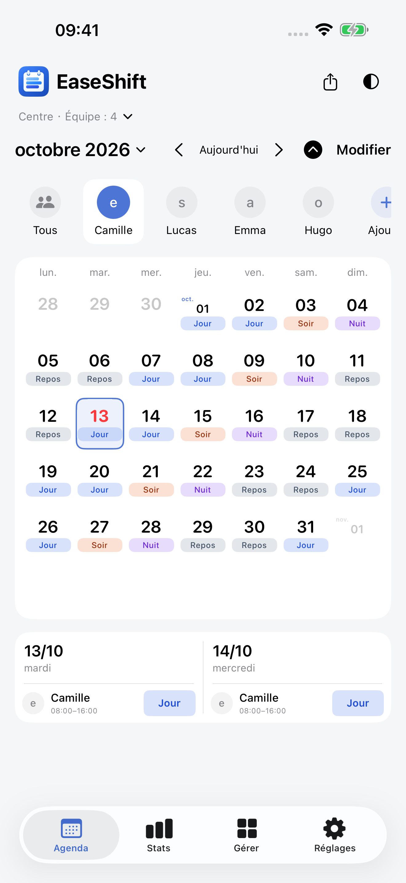 Calendrier individuel