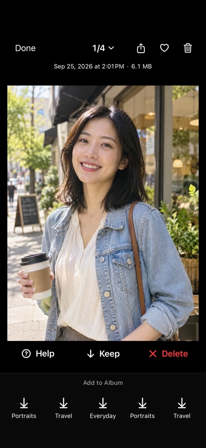 Swipe to a tidier gallery