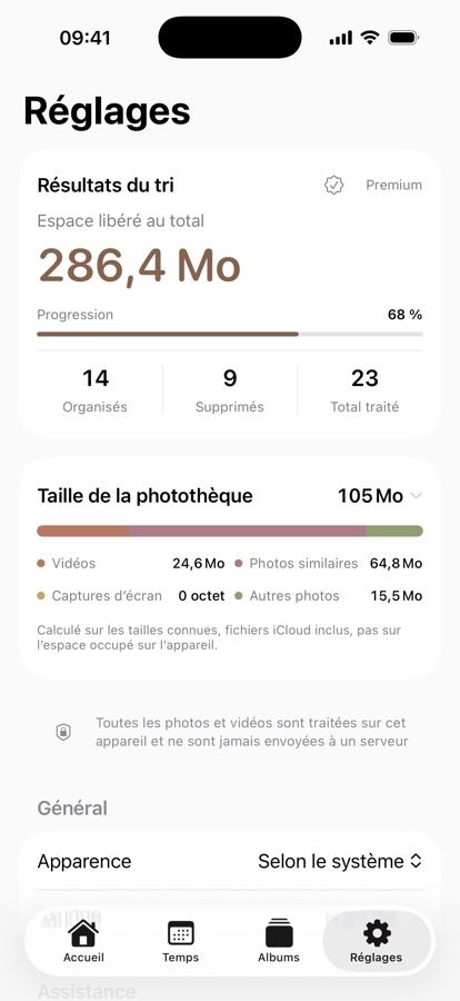 Vos progrès en un regard