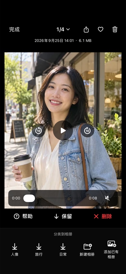 滑一滑,相册更清爽